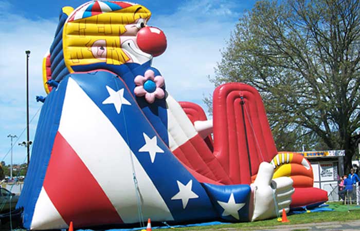 inflatable clown slide